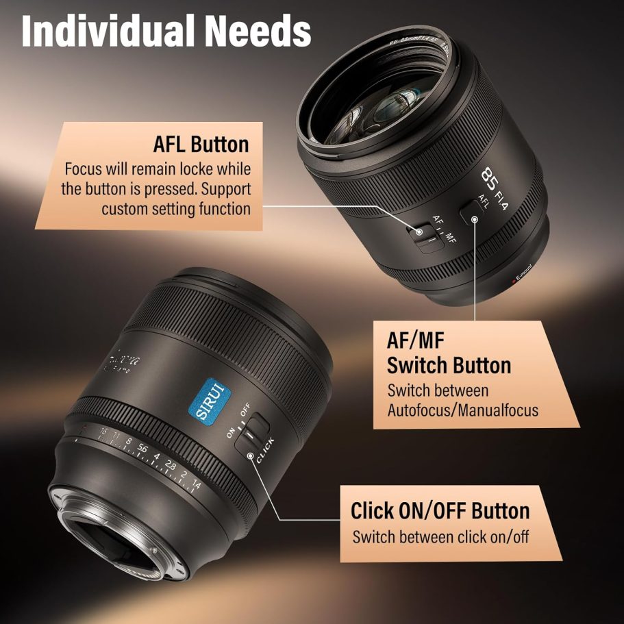SIRUI Aurora 85mm F1.4 Full Frame Auto Focus Telephoto Prime Portrait Lens for E Mount Cameras FX3, FX6, A7 Series, A7R, A7S, A9, ZV-E1 - Image 8